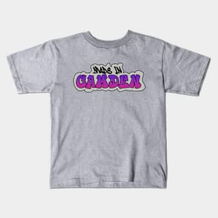 Made in Camden I Garffiti I Neon Colors I Purple Kids T-Shirt